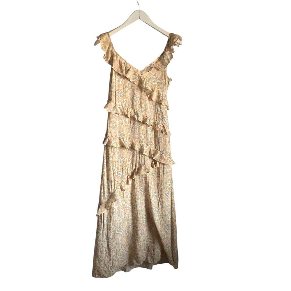 Paige Pink Spaghetti Strap Maxi Dress Wedding Guest Floral Boho Fairy NWT size 4